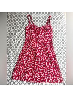 Reformation Red Floral Daisy Mini Dress